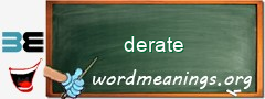 WordMeaning blackboard for derate